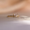 Butterfly Ring by Caitlyn Minimalist • Dainty Diamond Promise Ring • Minimalist Crystal Butterfly Jewelry • Birthday Gift for Her • RR082