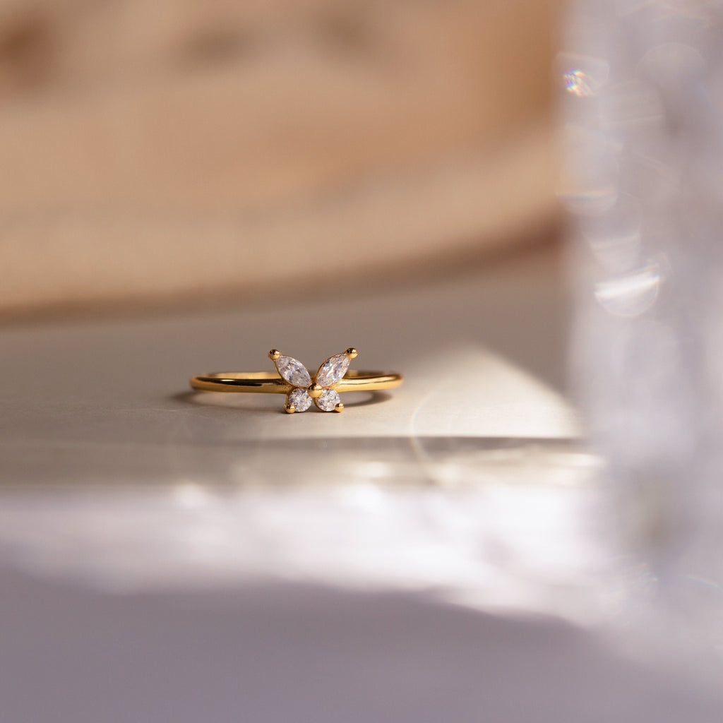 Butterfly Diamond Ring