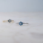 Aquamarine Gold Minimalist Ring