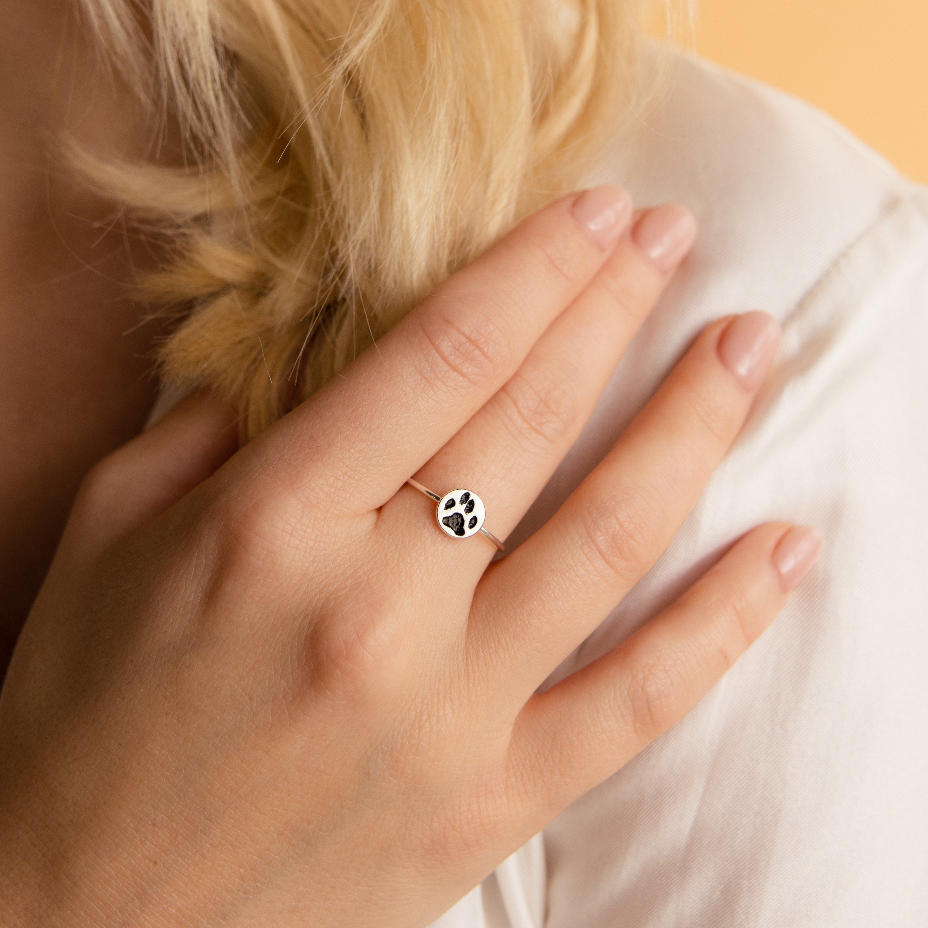 Custom Paw Print Ring • Your Actual Pet Print Ring • Personalized Fingerprint • Cat Print Jewelry • Pet Lover Gift • Pet Memorial • RM20.1