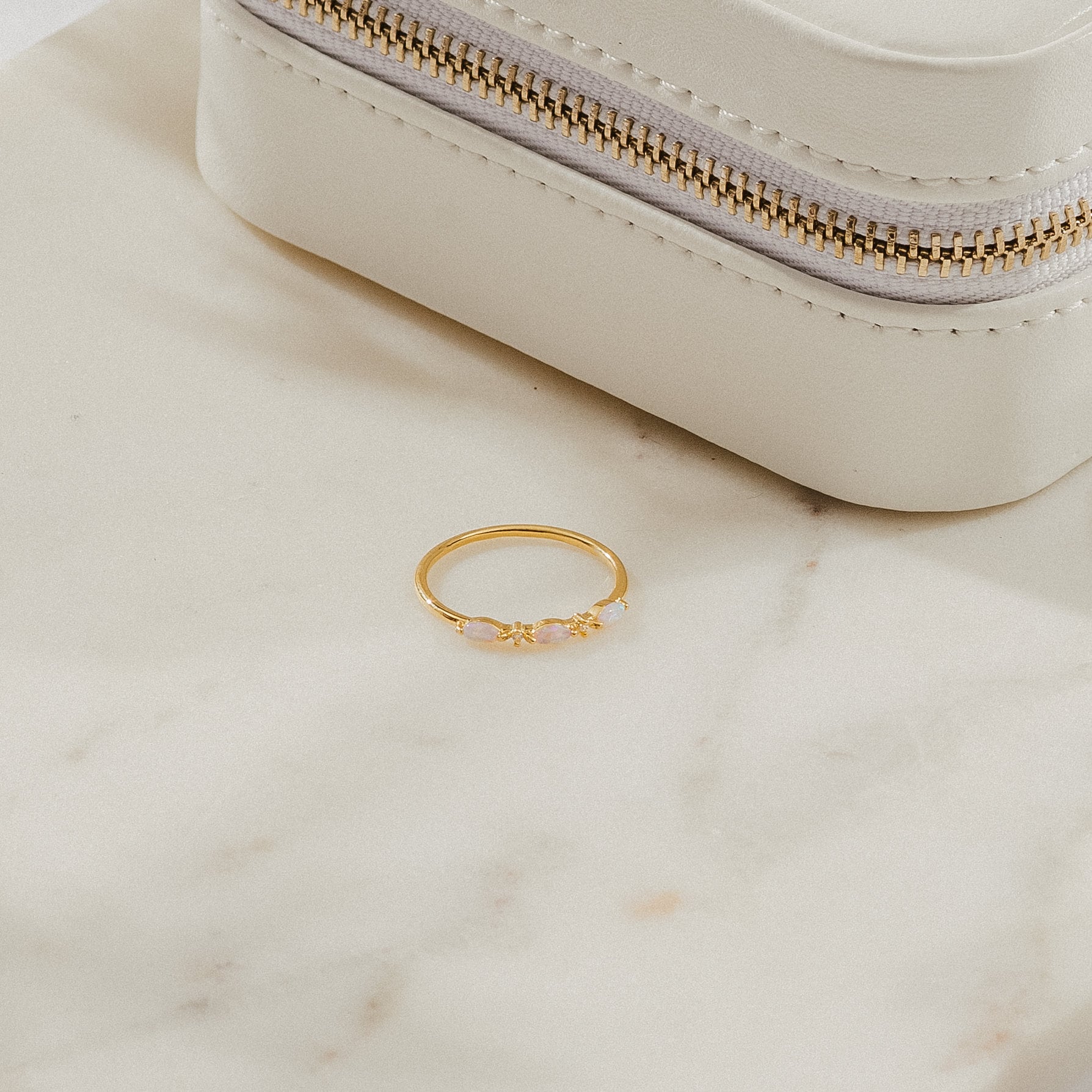 Delicate Opal Ring by Caitlyn Minimalist • Diamond Opal Marquise Ring • Dainty Gold Celestial Jewelry • Promise Ring • Gift for Her • RR072