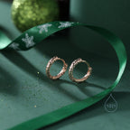 Hammered Huggie Hoop in Sterling Silver, Silver or Gold, 8mm and 10mm Two Sizes, Organic Shape Hoops