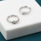 Snake Huggie Hoop in Sterling Silver, Silver or Gold,  10mm Inner Diameter, Ouroboros Hoop Earrings, Serpent Earrings