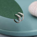 Snake Huggie Hoop in Sterling Silver, Silver or Gold,  10mm Inner Diameter, Ouroboros Hoop Earrings, Serpent Earrings