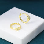 Snake Huggie Hoop in Sterling Silver, Silver or Gold,  10mm Inner Diameter, Ouroboros Hoop Earrings, Serpent Earrings