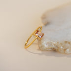 Citrine Emerald Cut Ring