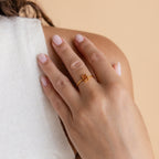 Citrine Emerald Cut Ring