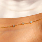 16K Gold Hand Chain Bracelet: Dainty Link Ring Bracelet