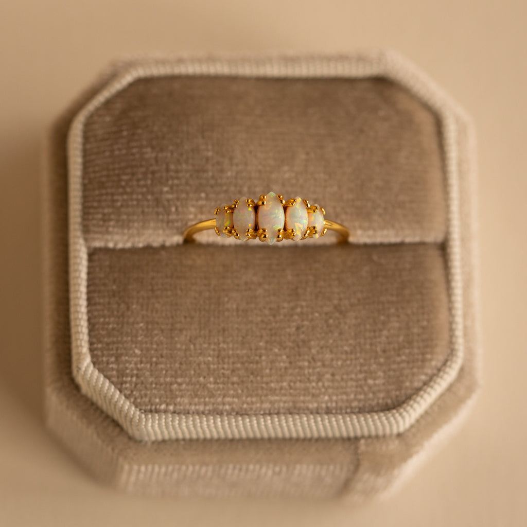 Marquise Opal Ring Gold