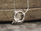 Red Robin bird necklace. Sterling silver and enamel. Nature inspired unique necklace for her.