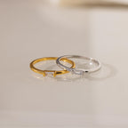 Dainty Baguette Diamond Ring • Gold Wedding Band • Minimalist Eternity Ring • Perfect Stacking Rings • Anniversary Gifts for Women • RR038