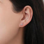 Tiny Mismatched Dinosaur Stud Earrings in Sterling Silver, Silver, Gold or Rose Gold, Asymmetric Stegosaurus and Brachiosaurus Dino Earrings