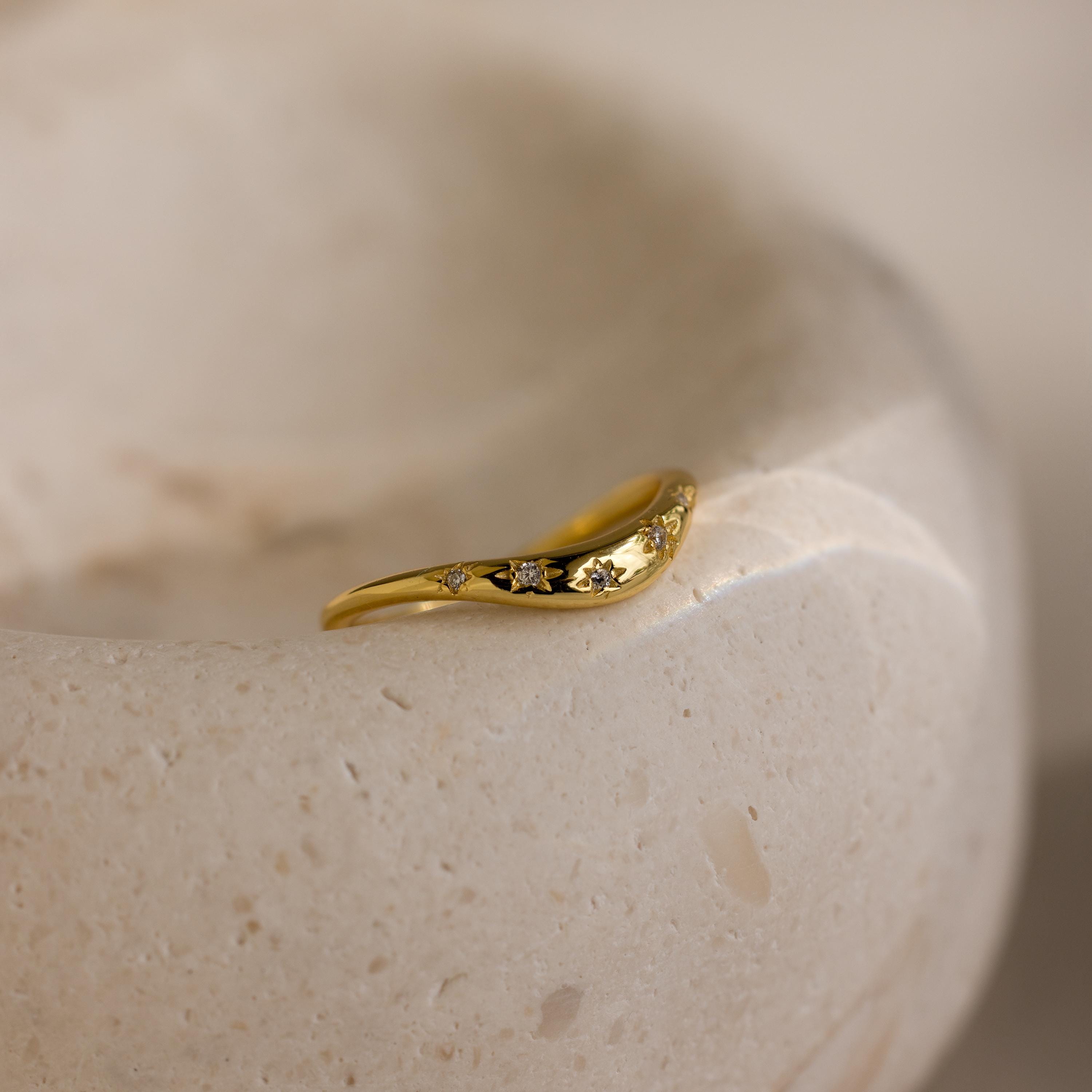 Celestial Wave Diamond Ring