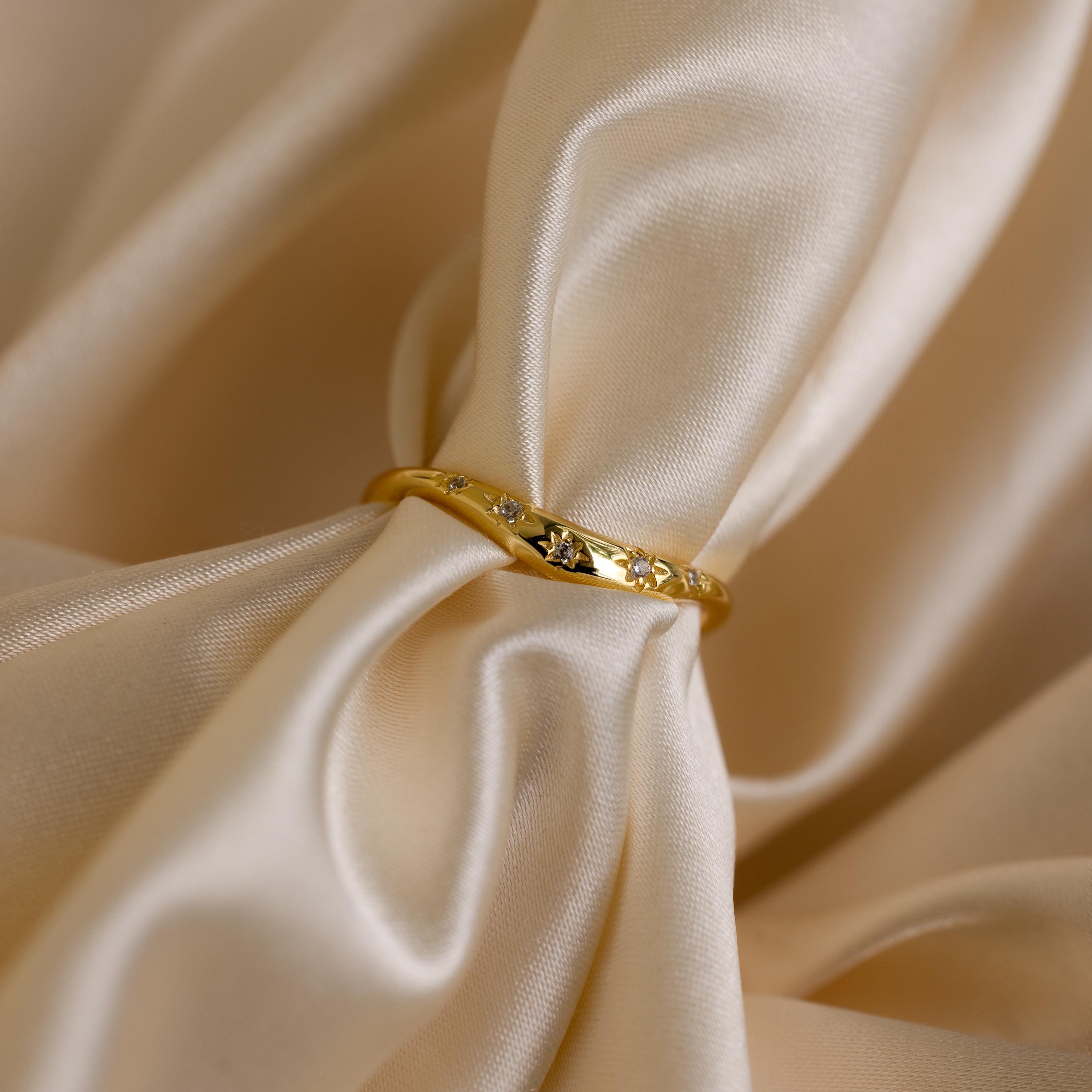 Celestial Wave Diamond Ring