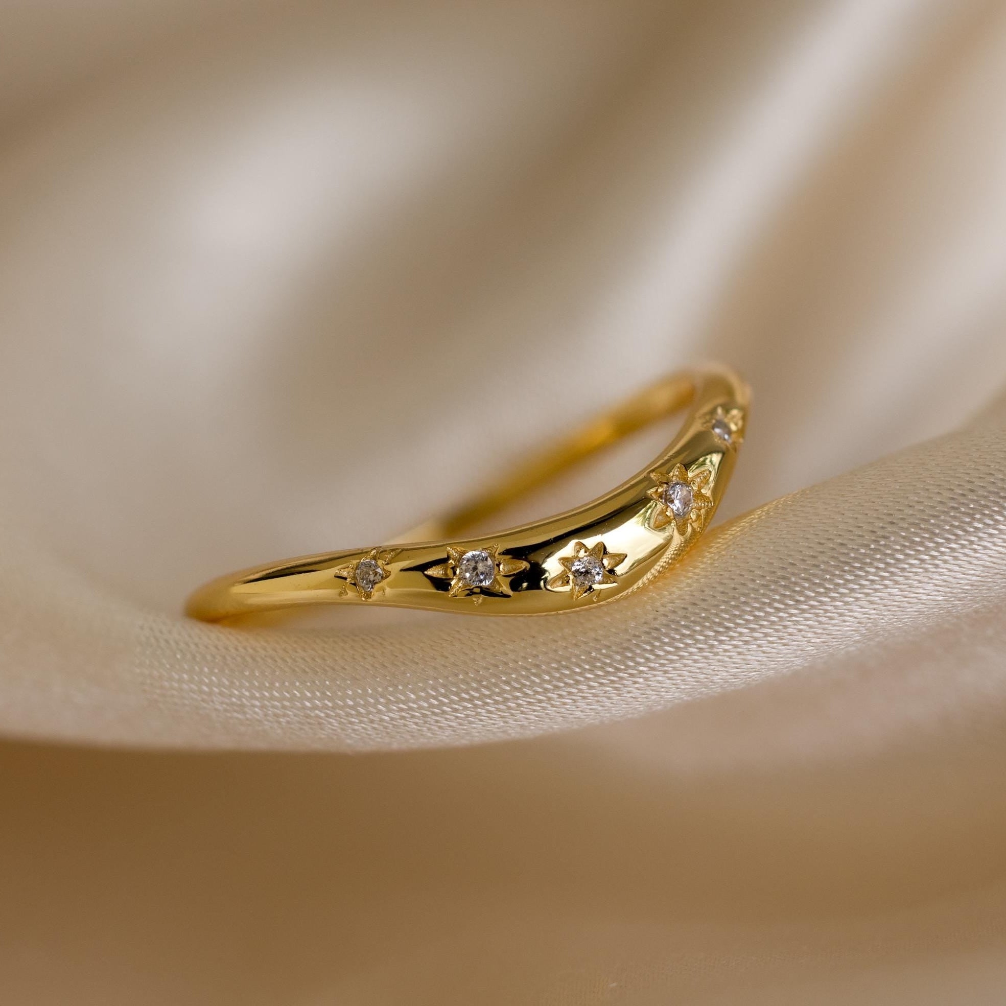 Celestial Wave Diamond Ring