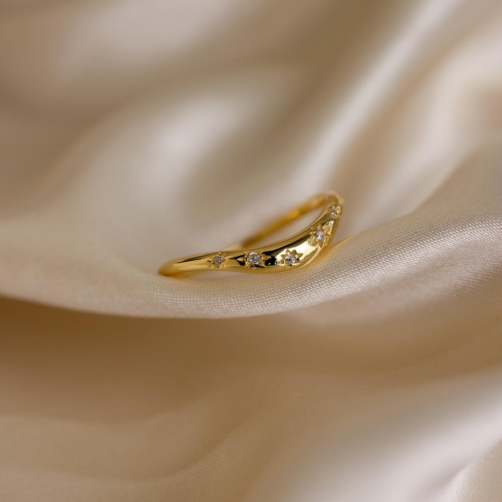 Celestial Wave Diamond Ring
