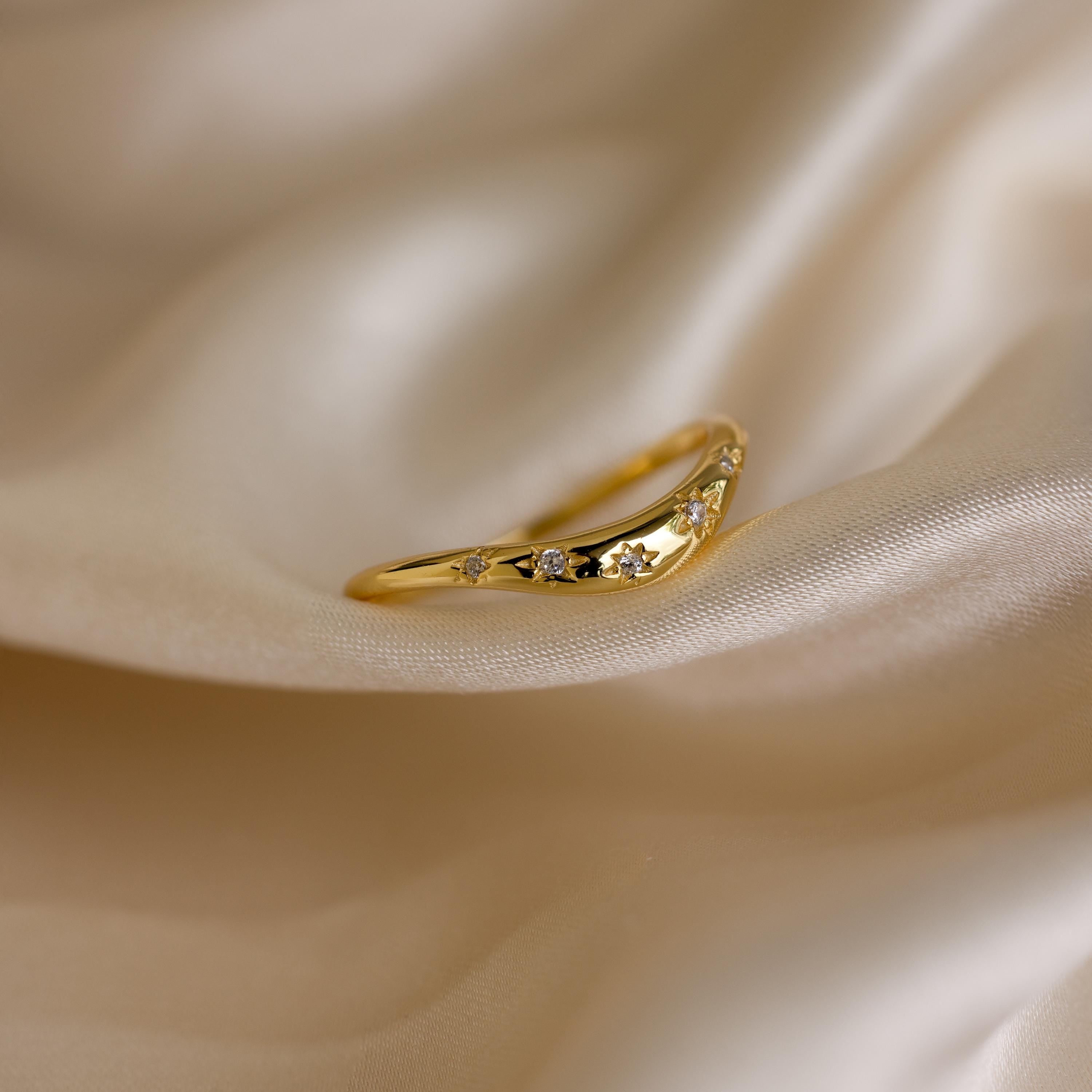 Celestial Wave Diamond Ring