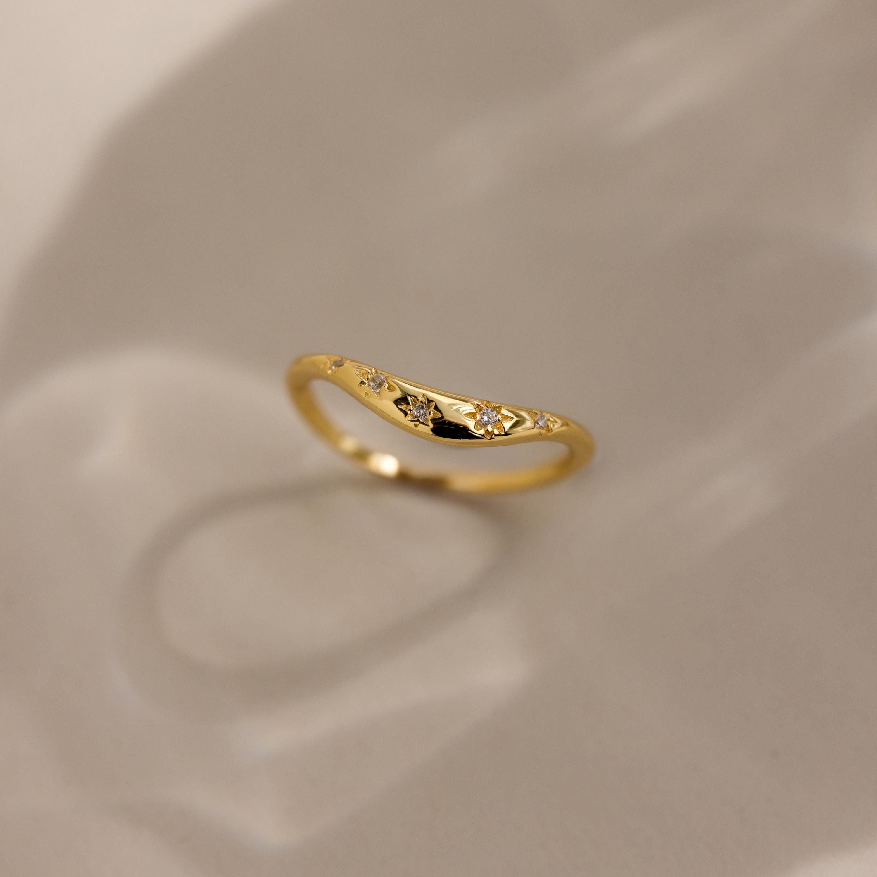 Celestial Wave Diamond Ring