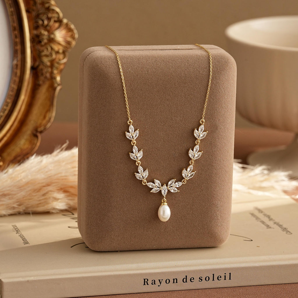 Freshwater Pearl Diamond Necklace
