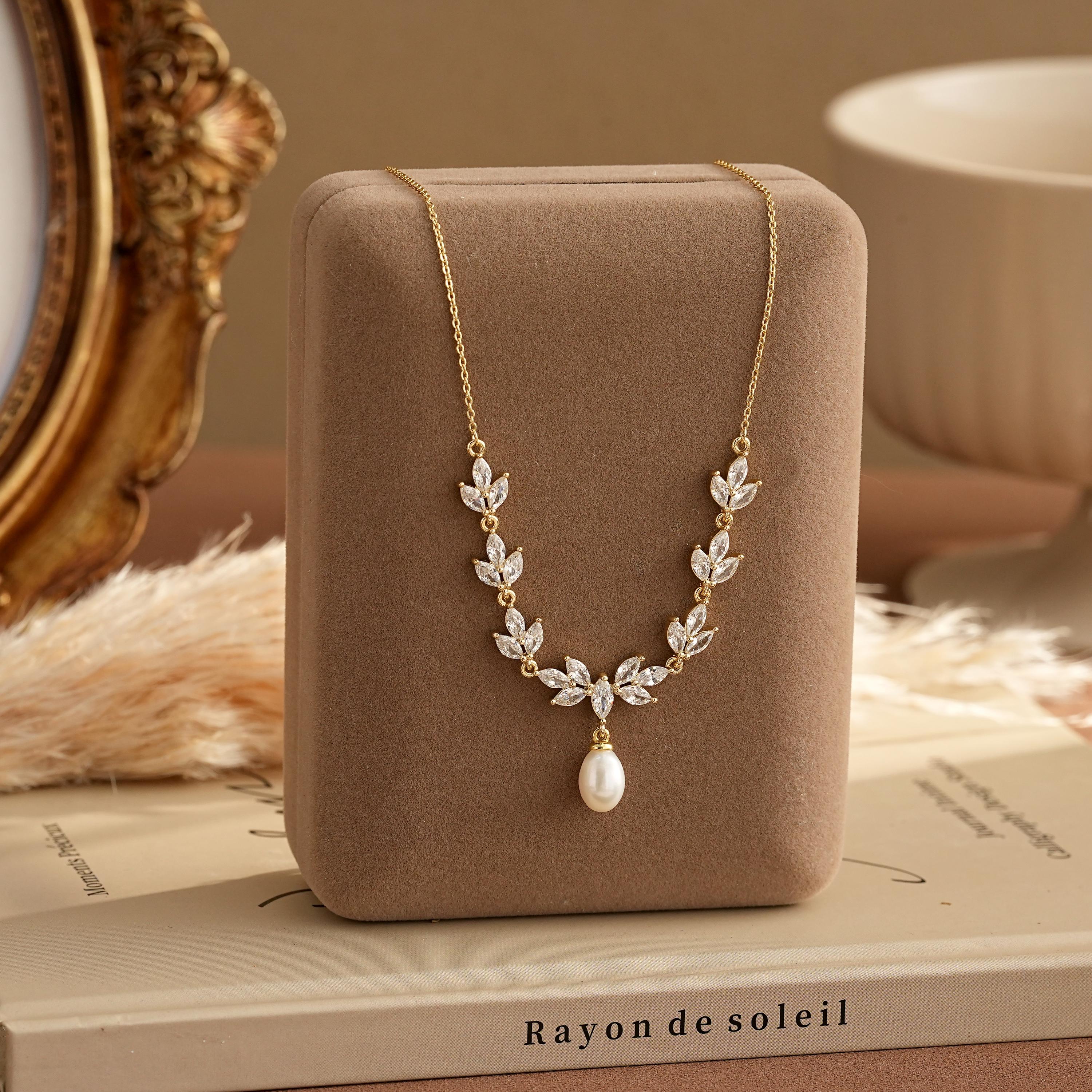 Freshwater Pearl Diamond Necklace