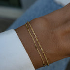 Delicate Bracelets Set Gold Silver