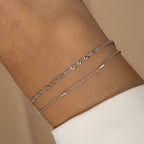 Delicate Bracelets Set Gold Silver