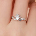 Sterling Silver Claddagh Ring, Traditional Irish Ring US 5