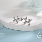 Balloon Dog Stud Earrings in Sterling Silver