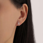 Small Snake Stud Earrings in Sterling Silver