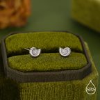 Sterling Silver Ammonite Shell Stud Earrings