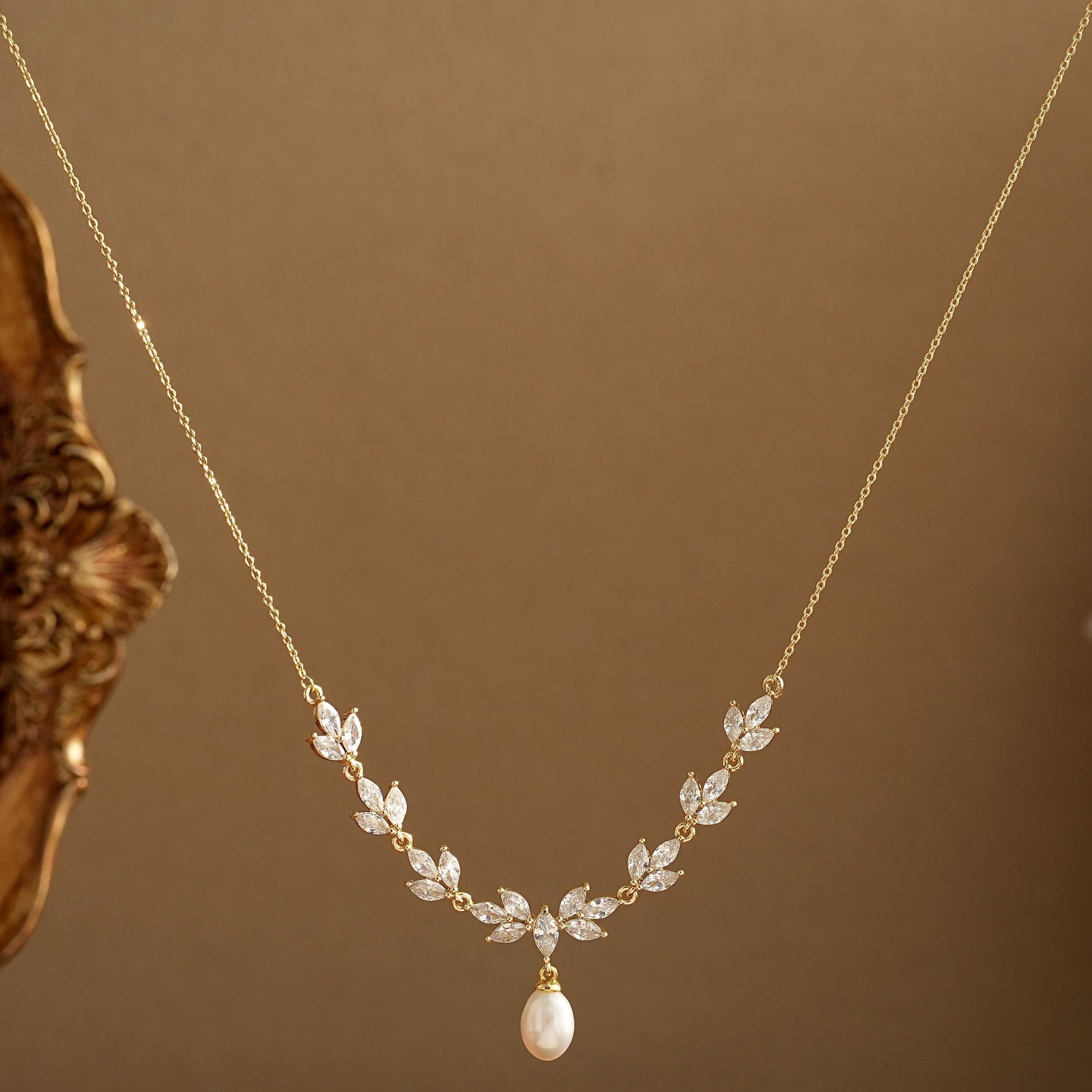 Freshwater Pearl Diamond Necklace