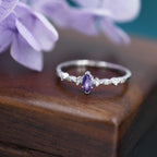 Vintage Amethyst CZ Marquise Ring