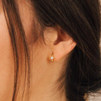 Diamond Huggie Hoop Earrings