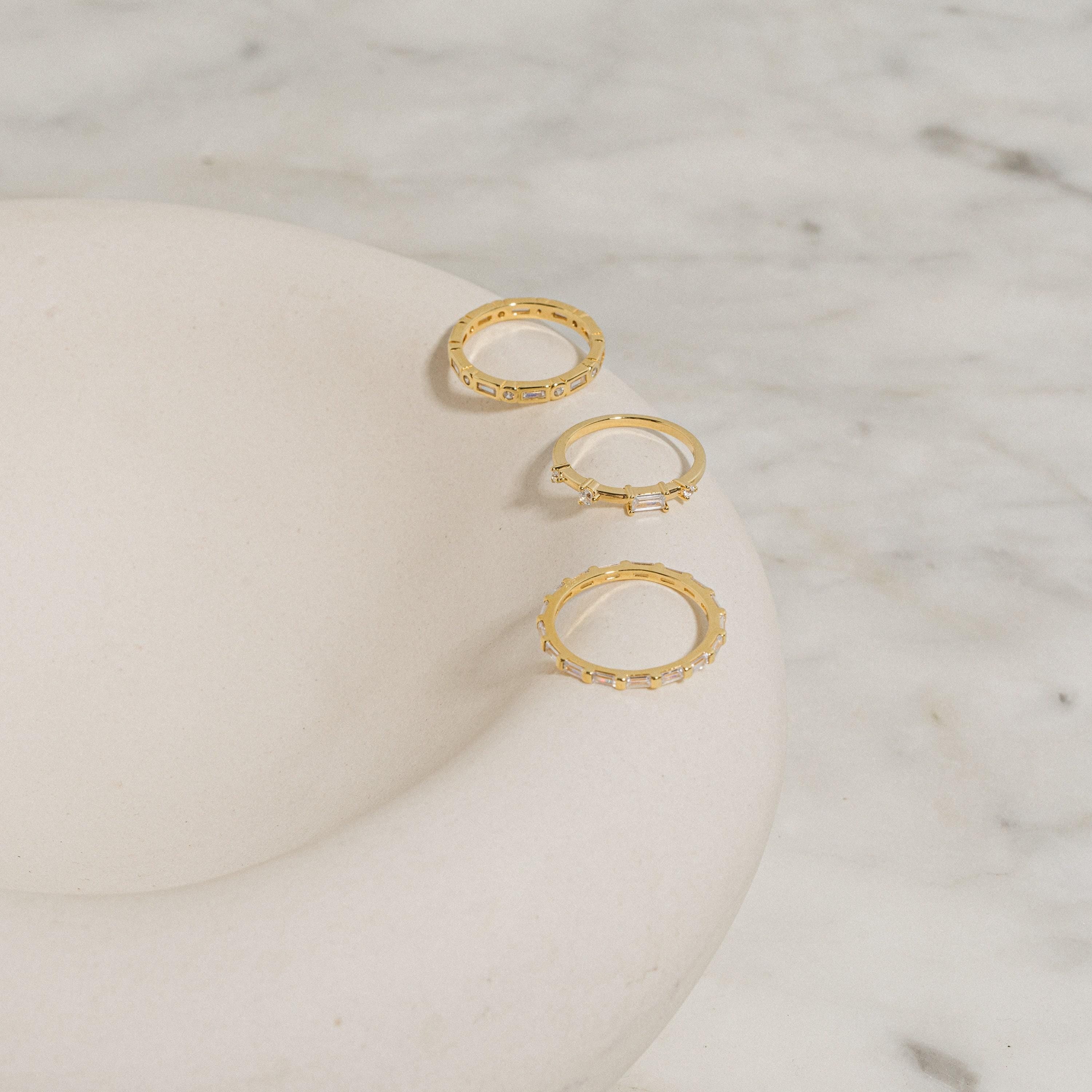 Baguette Eternity Ring by Caitlyn Minimalist • Diamond Eternity Ring • Minimalist Engagement Ring in Gold • Bridesmaid Gifts  • RR011