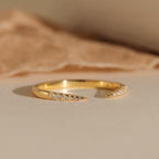 Pavé Minimalist Open Ring
