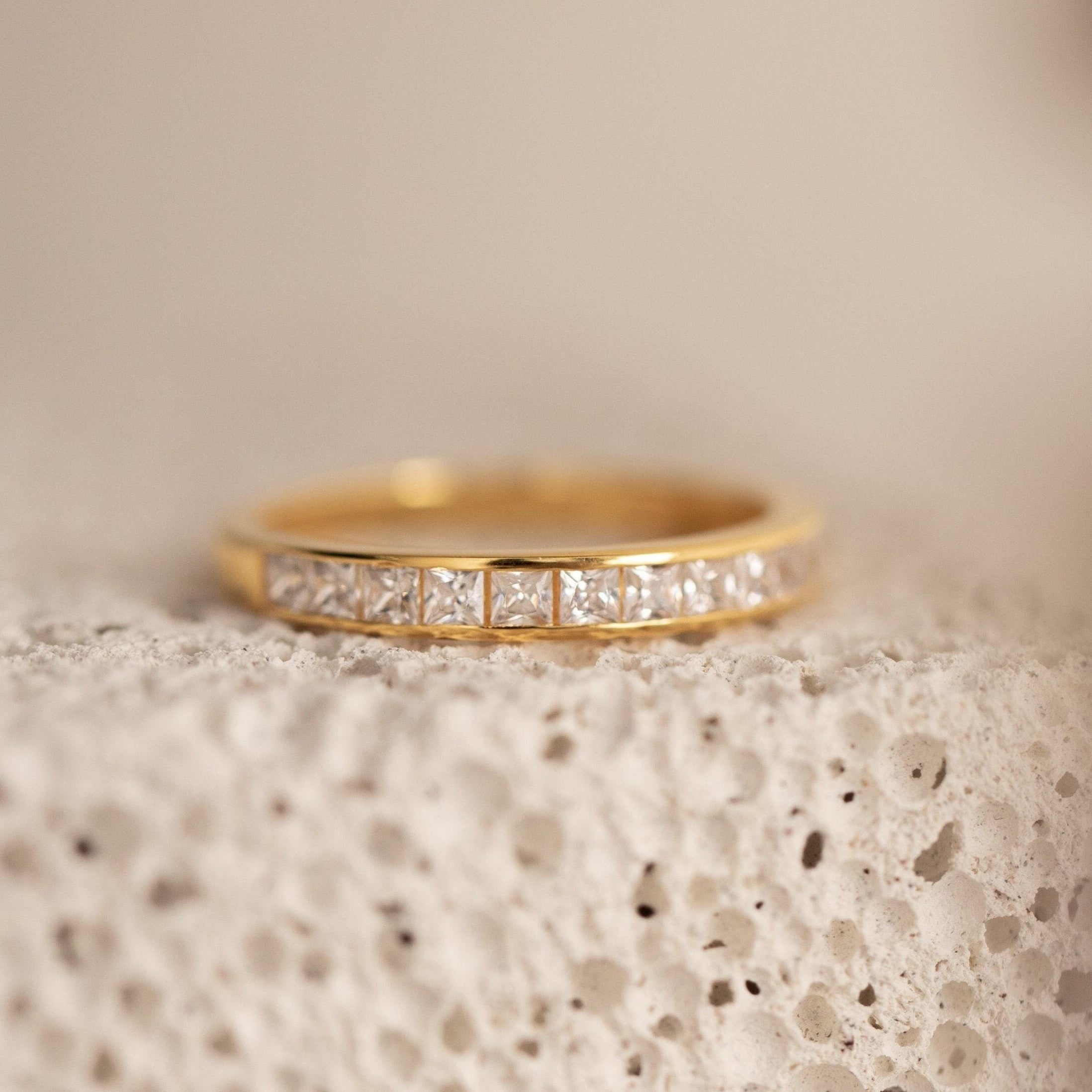 Minimalist Diamond Band Ring