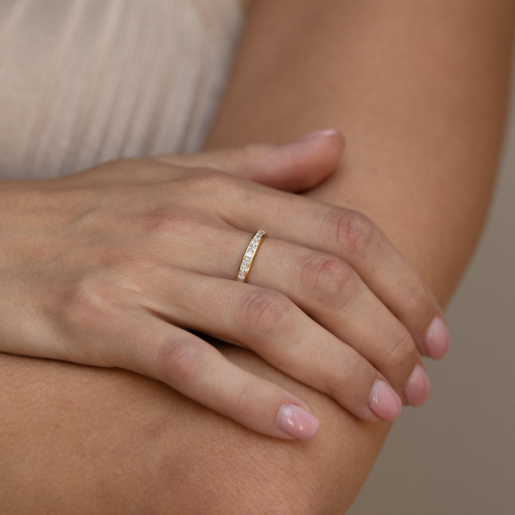 Minimalist Diamond Band Ring
