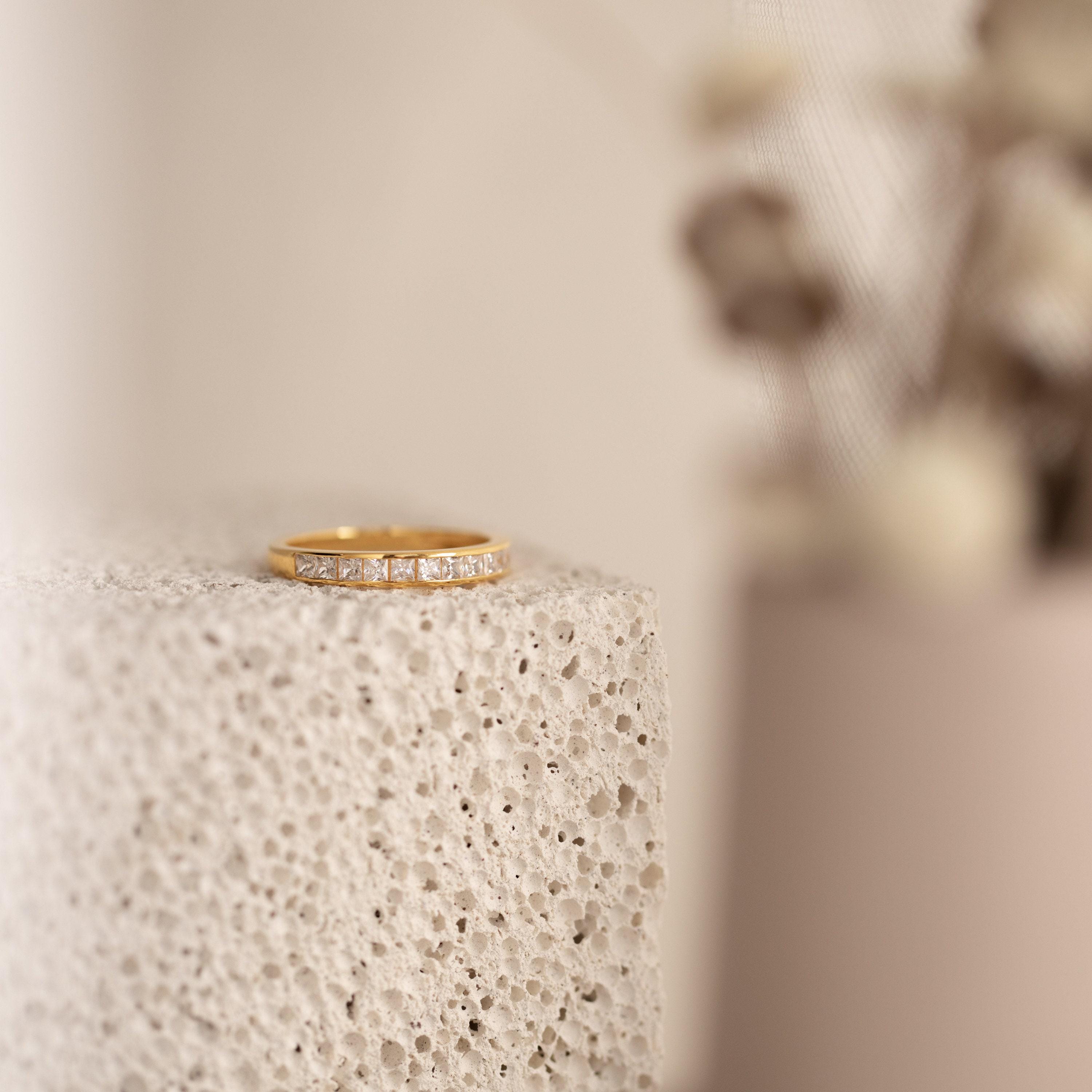 Minimalist Diamond Band Ring