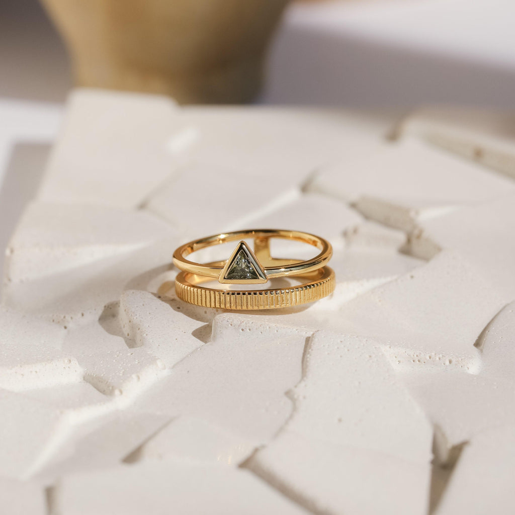 Peridot Double Ring Band