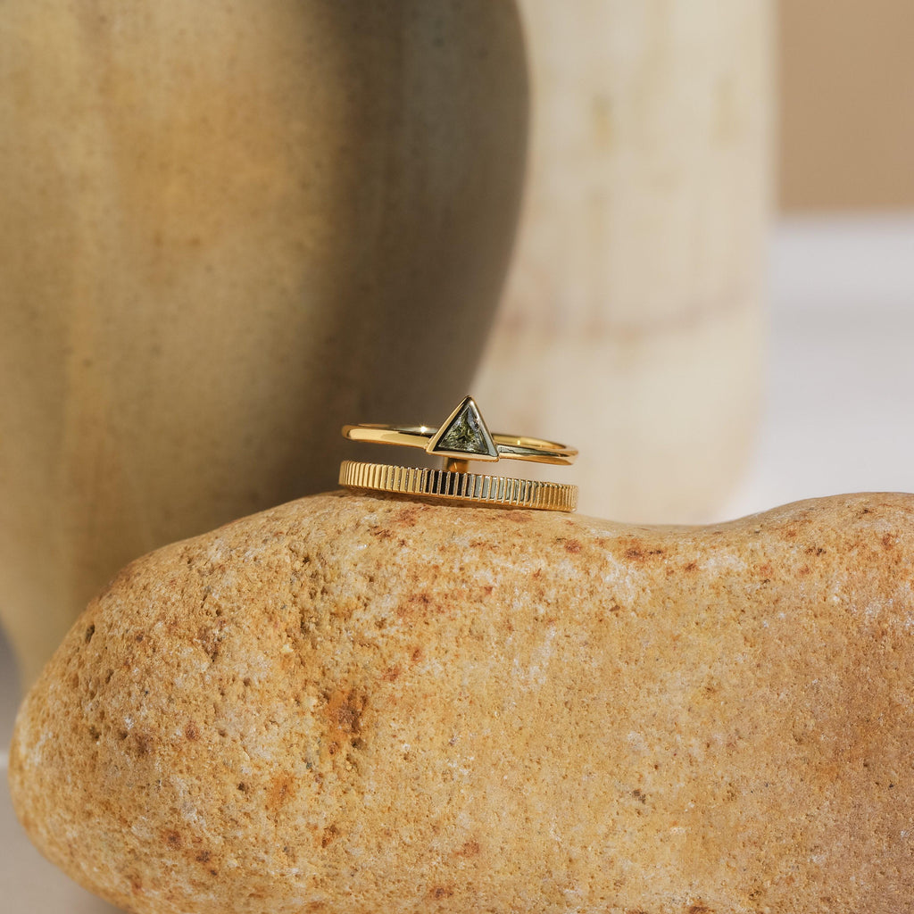 Peridot Double Ring Band
