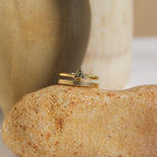 Peridot Double Ring Band