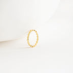 Beaded Gold Stacking Ring