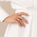 Beaded Gold Stacking Ring