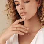 Beaded Gold Stacking Ring