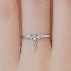 Sterling Silver Dragon Dainty Ring