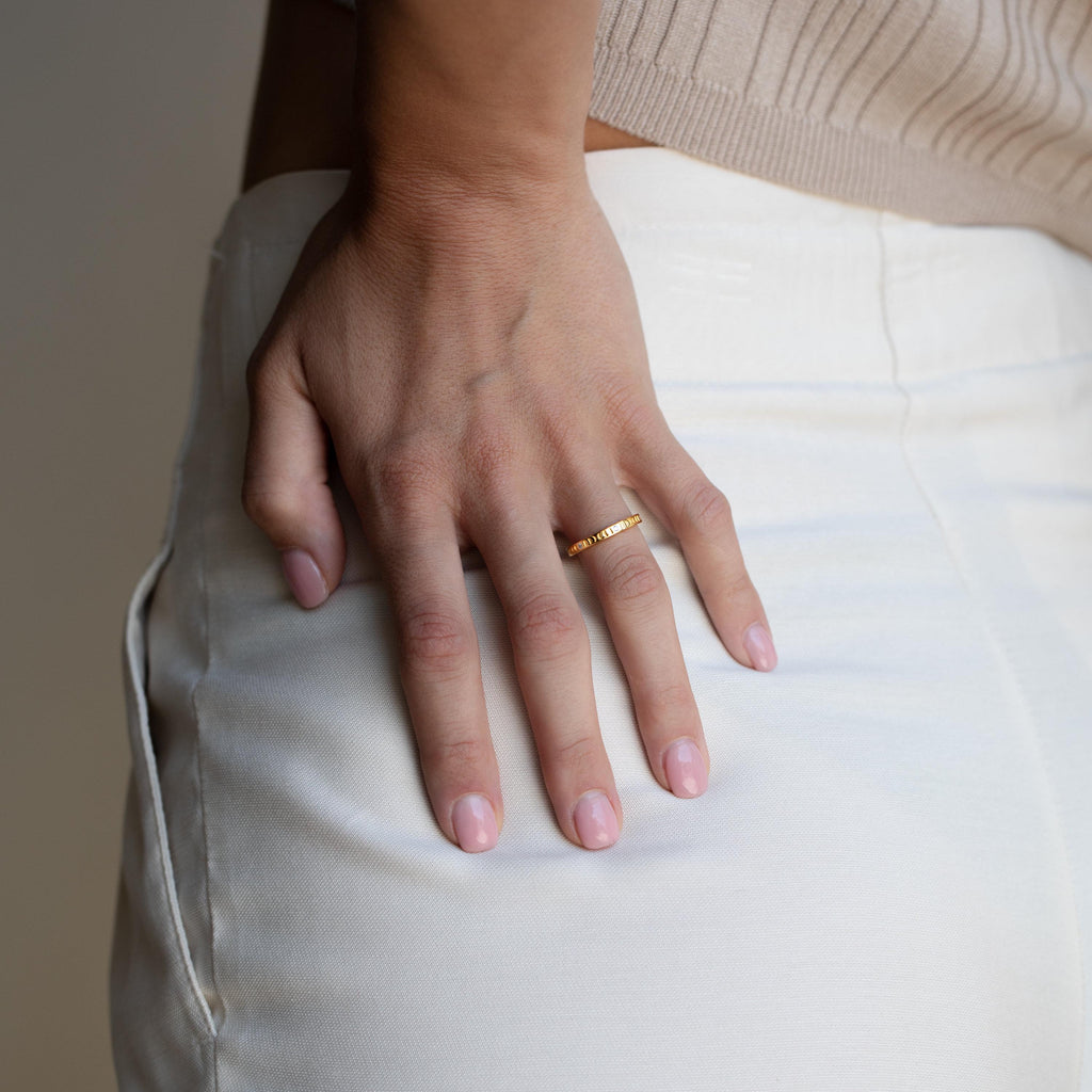 Phases of the Moon Ring by Caitlyn Minimalist • Celestial Diamond Ring • Dainty Stackable Boho Ring • Unique Jewelry Gift for Her • RR068