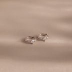 Diamond Huggie Hoop Earrings