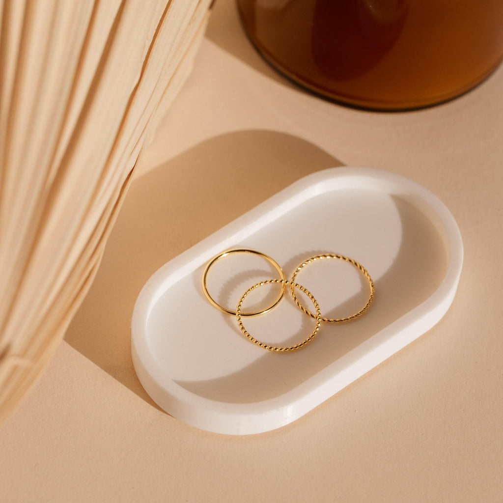 Stacking Ring Set • Ultra Thin Stacking Rings • Twist Ring, Dainty Beaded Ring, Midi Ring •  Minimalist Mixed Ring Set • RR051