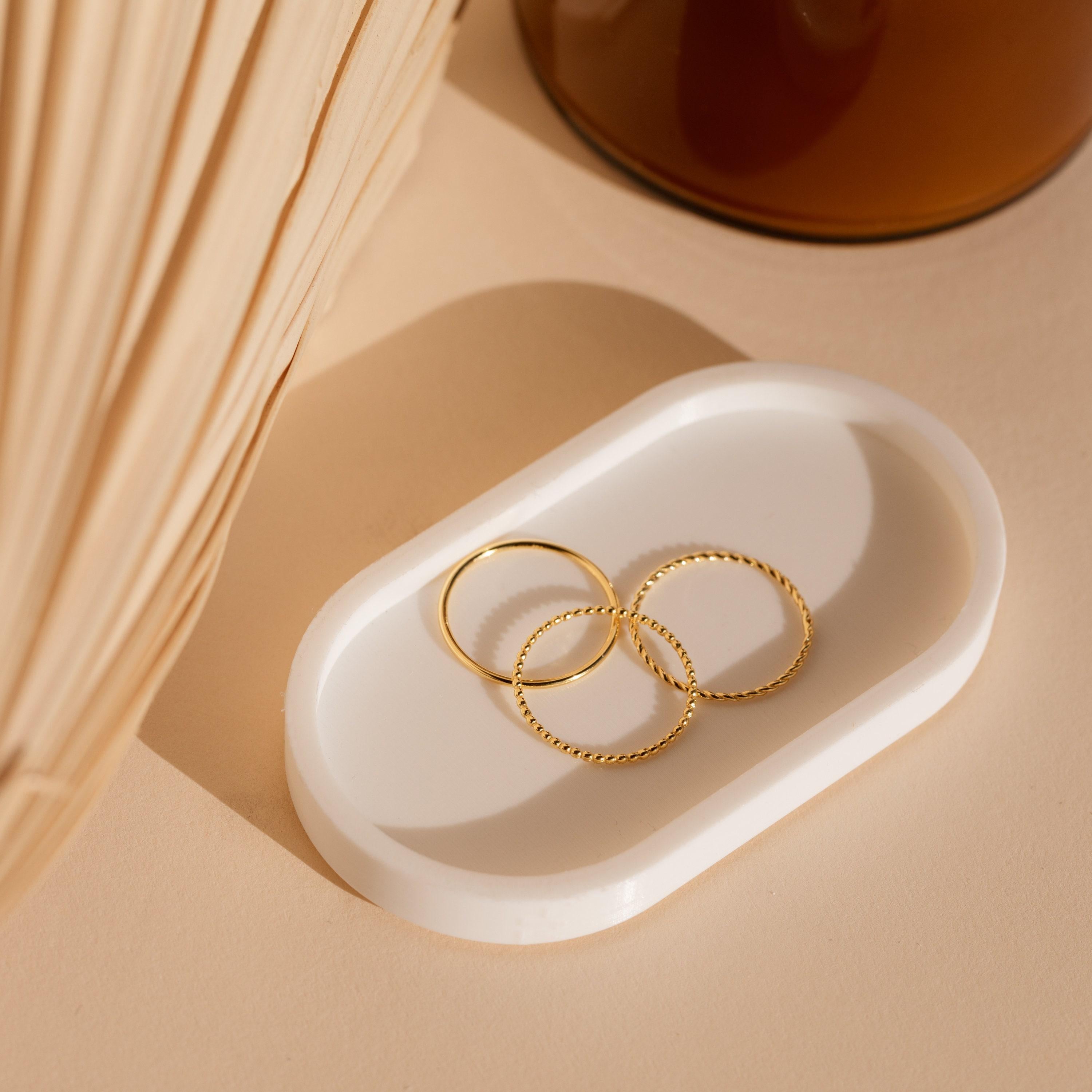 Stacking Ring Set • Ultra Thin Stacking Rings • Twist Ring, Dainty Beaded Ring, Midi Ring •  Minimalist Mixed Ring Set • RR051