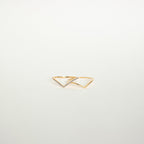 Curved Diamond Chevron Stacking Rings